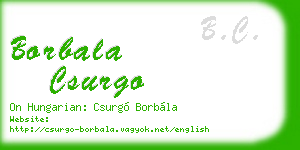 borbala csurgo business card
