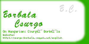 borbala csurgo business card